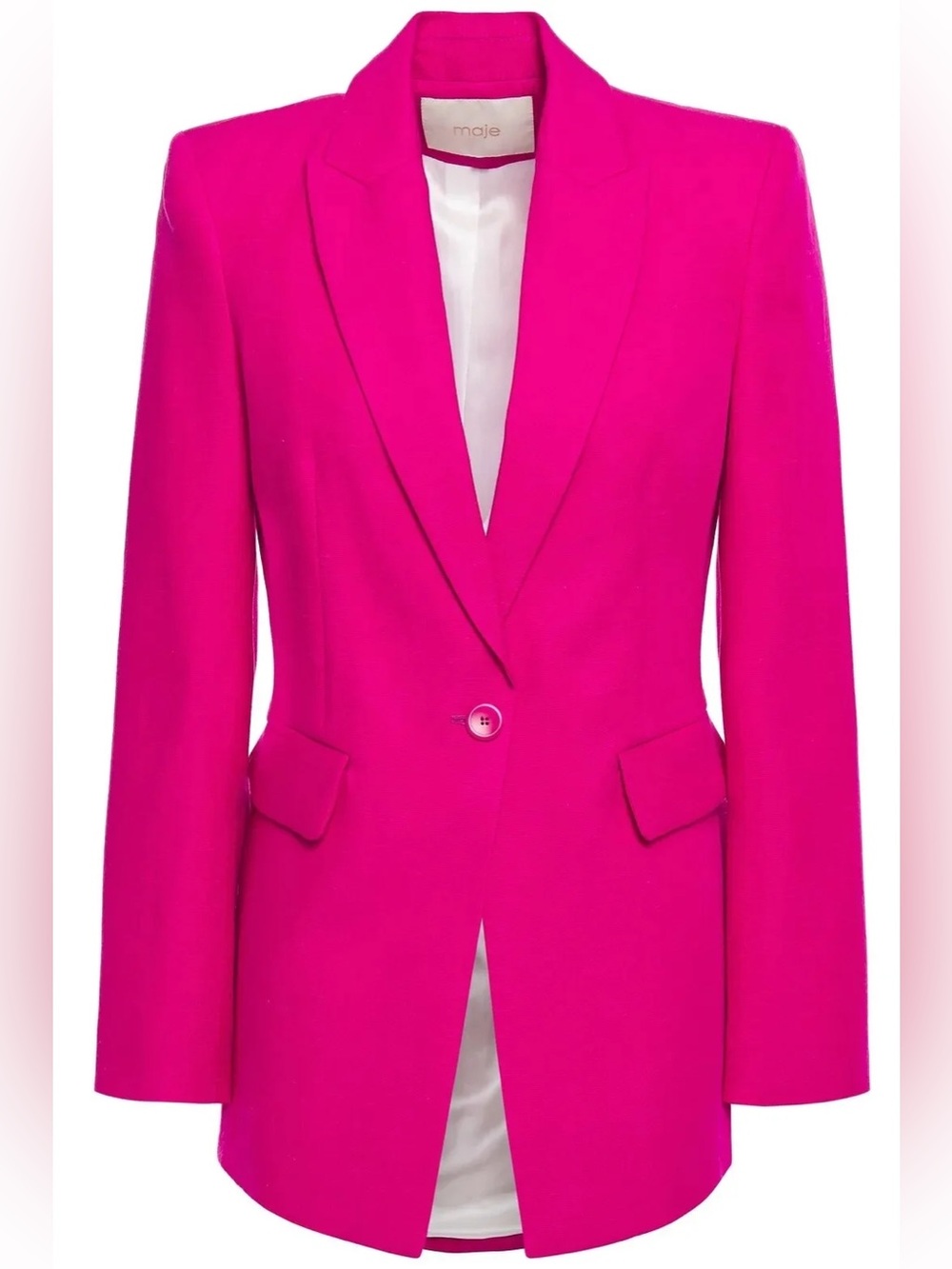 Maje Women's Hot Pink Single-Button Tailored Blazer
